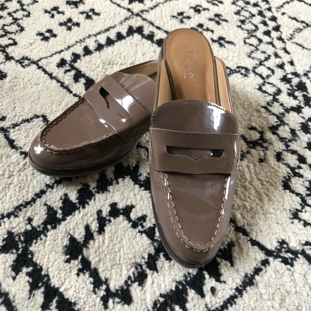Franco Sarto Patent Leather Oxford Barlow Mules